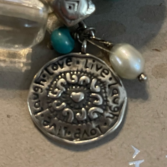 Silpada Turquoise Charm Girlfriends’ 2011 conference Stretch Bracelet - Picture 4 of 16